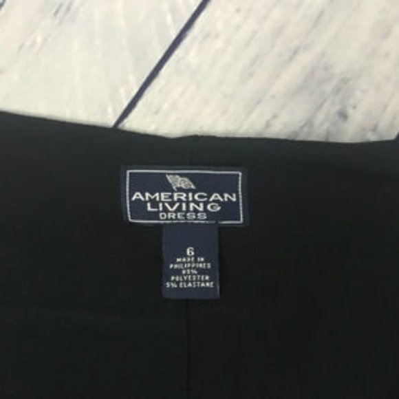 America Living V-Neck Cap-Sleeve Ruched Dress 6 - Picture 4 of 4